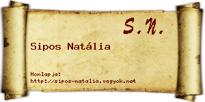 Sipos Natália névjegykártya