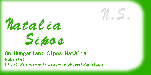 natalia sipos business card