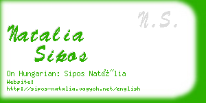 natalia sipos business card